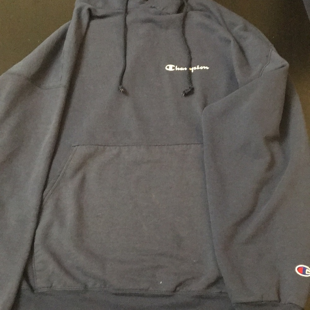 Vintage 90’s Blue Champion hoodie XLARGE